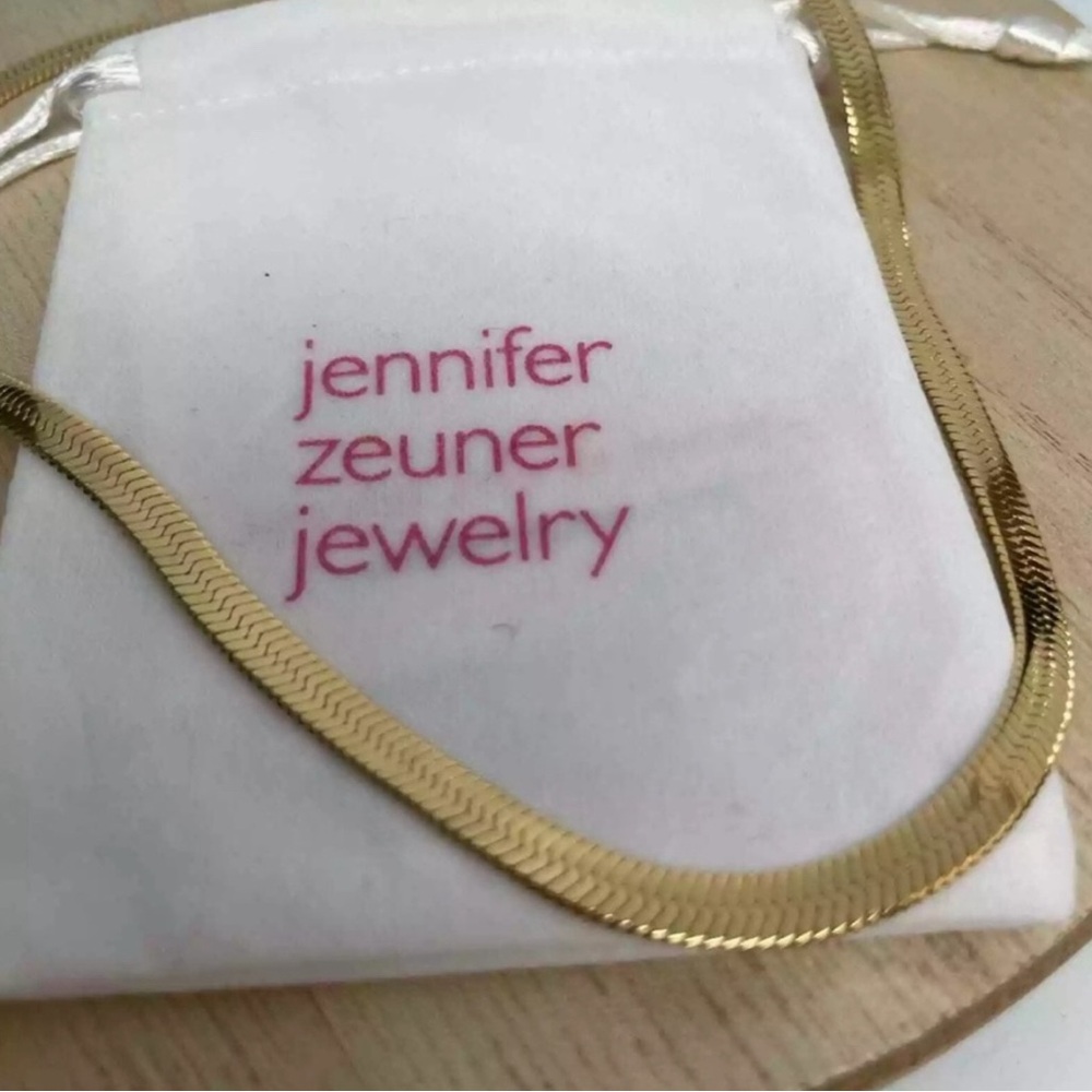 Jennifer Zuener Flat Hamilton Necklace Gold Plated Designer Revolve Boho Vermeil